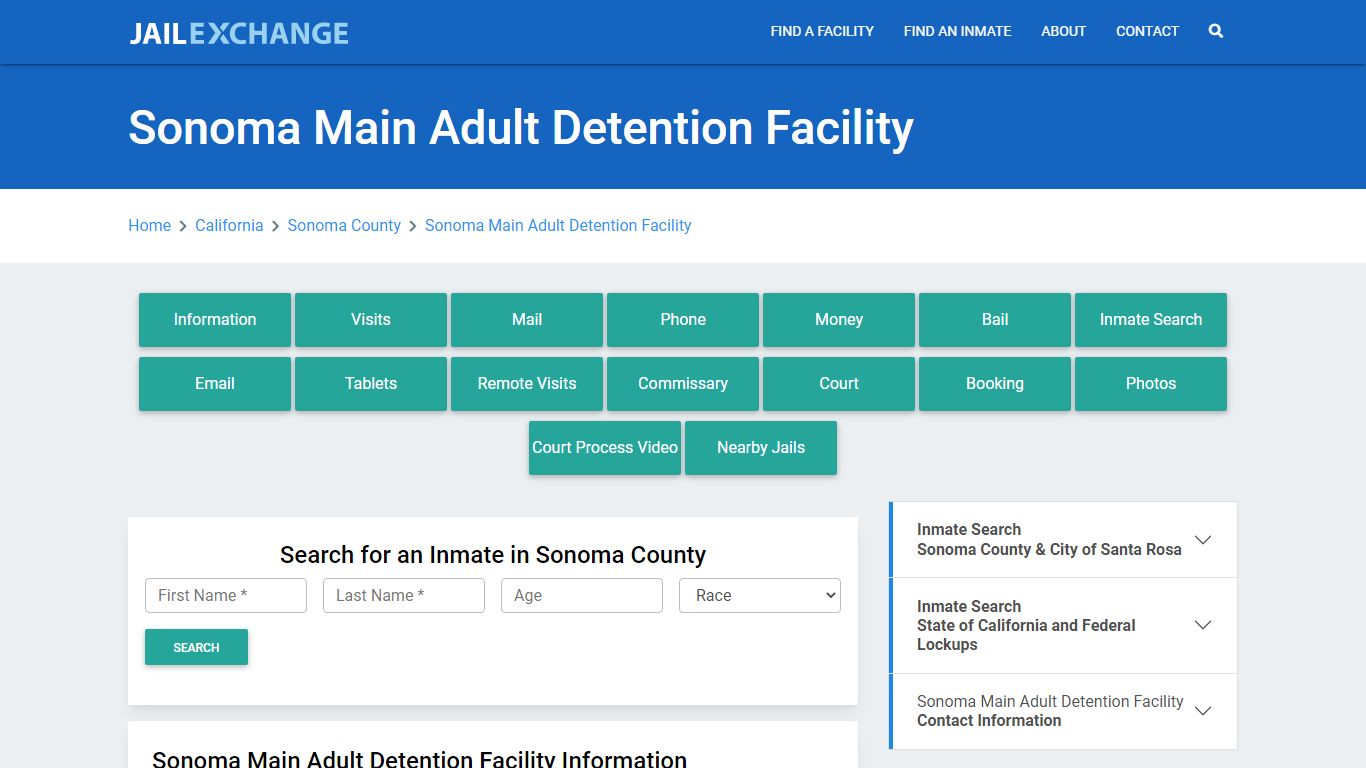 Sonoma Main Adult Detention Facility - Jail Exchange